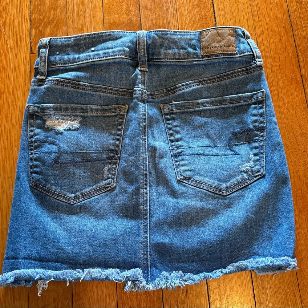 American Eagle Outfitters Distressed Denim Skirt - Picture 5 of 7